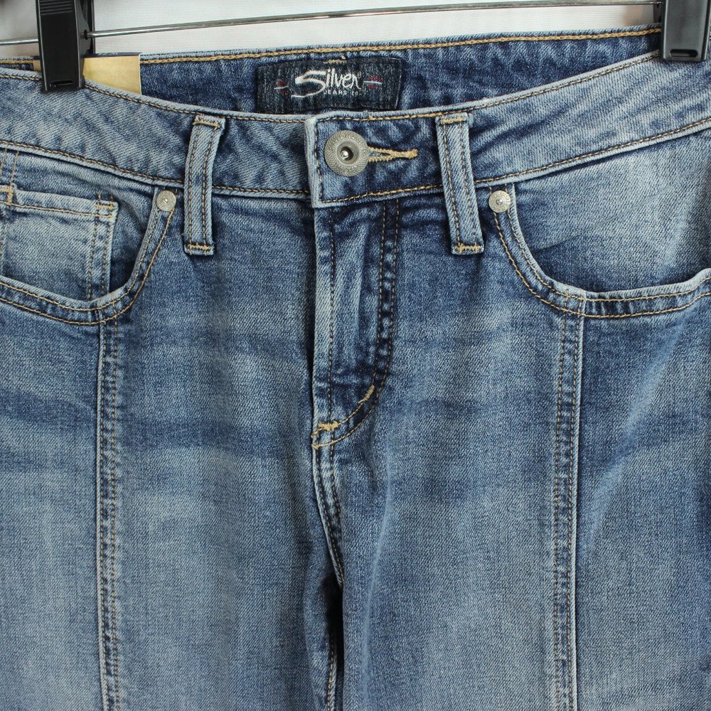 BLUE JEANS SILVER AIKO Skinny Women's Size‎ W24 L25 - Picture 5 of 12